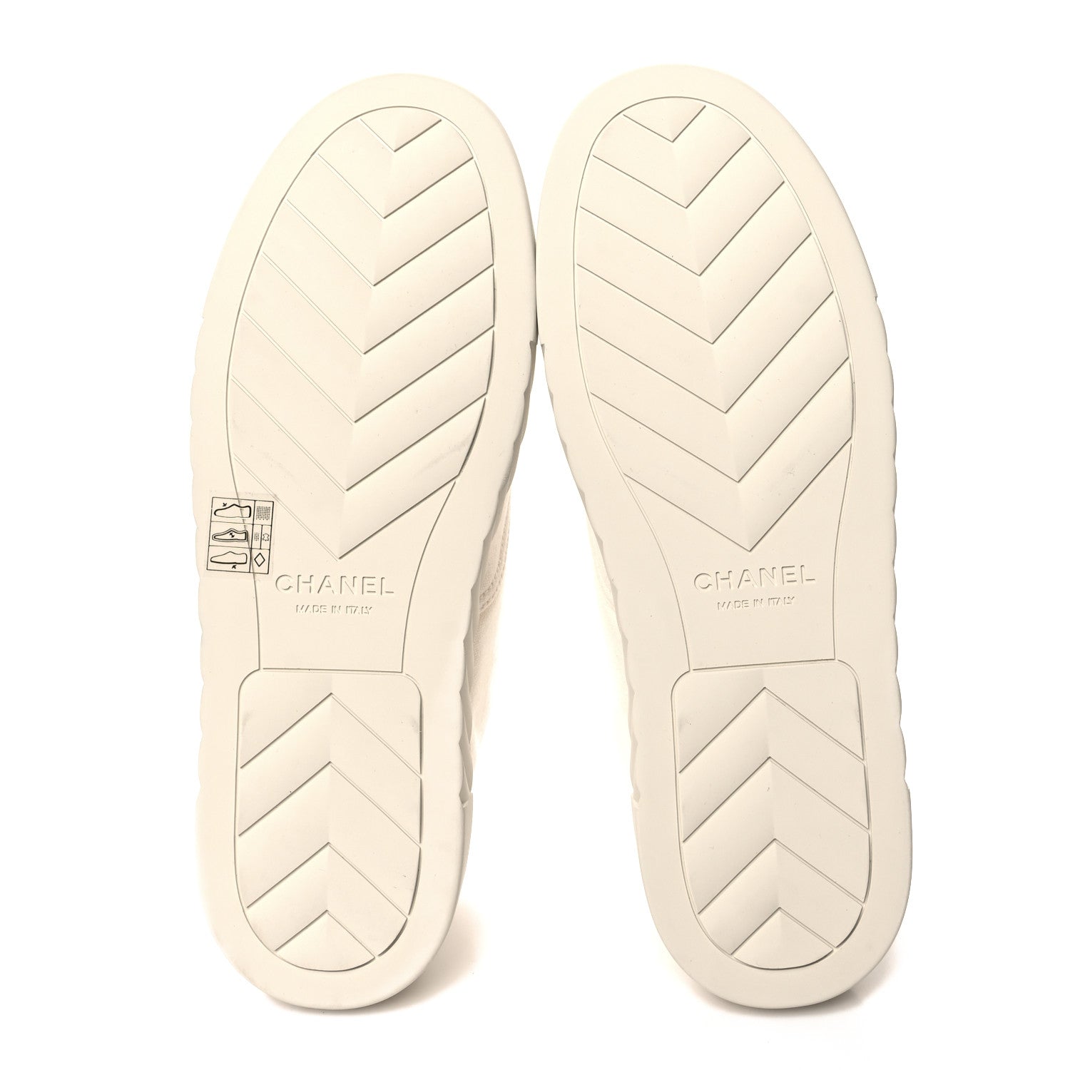 Chanel Canvas Grosgrain Cap Toe CC Sneakers 39 Ivory Black 5 of 8