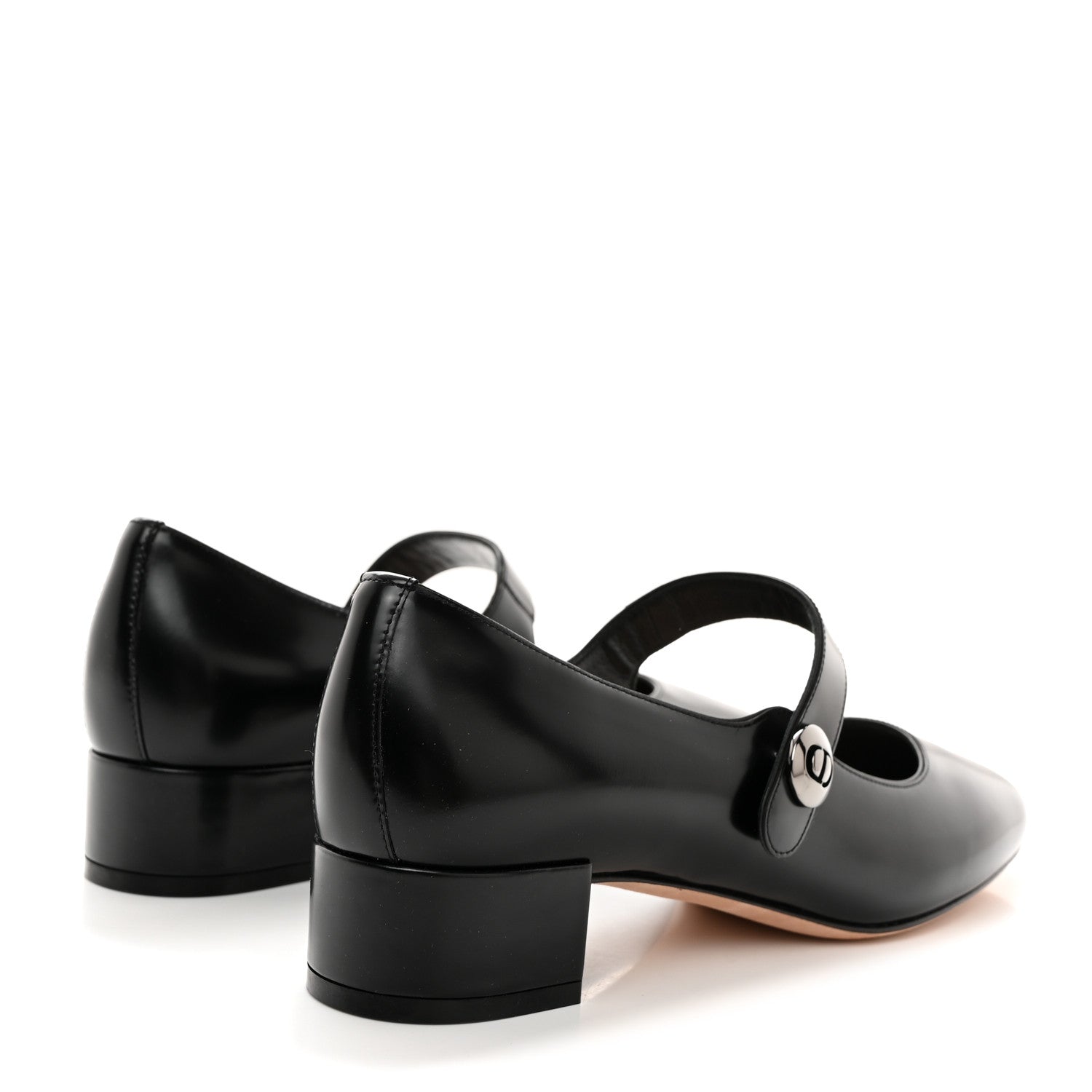 Christian Dior Brushed Calfskin Uniform 30mm Pumps 37 Black 4 of 10