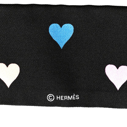 Hermes Silk Tea Time Twilly Black Rouge Multicolor 3 of 4