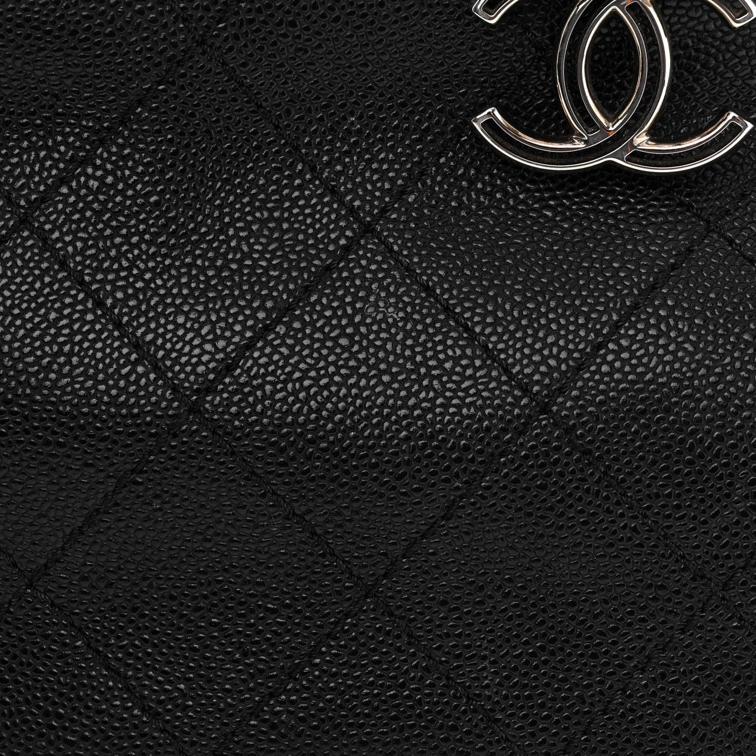 Chanel Grained Calfskin Shopping Fever Tote Black 10 of 12