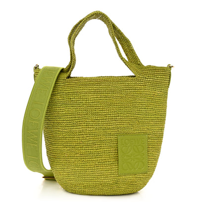 Loewe Raffia Mini Slit Tote Bag Meadow Green 1 of 9