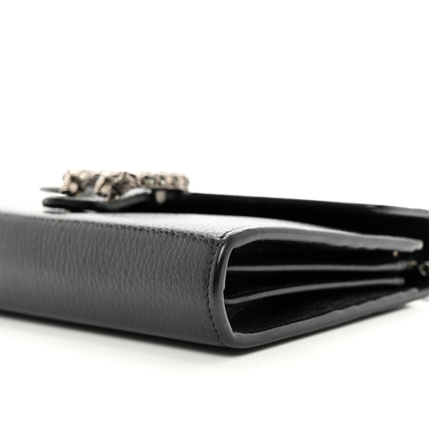 Calfskin Mini Dionysus Chain Wallet Black