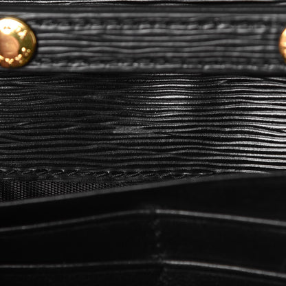 Prada Vitello Move Metal Oro Chain Wallet Black 6 of 8
