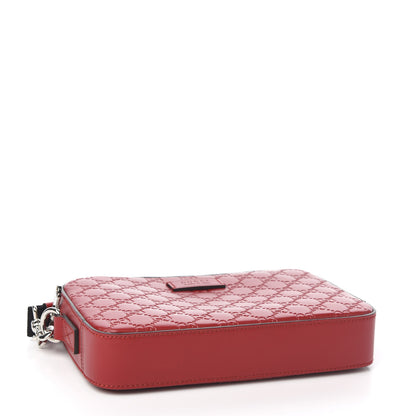 Gucci Guccissima Zip Pouch Wristlet Red 3 of 6