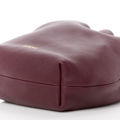 Loewe Mellow Nappa Lambskin Mini Flamenco Knot Clutch With Chain Dark Burgundy 10 of 10