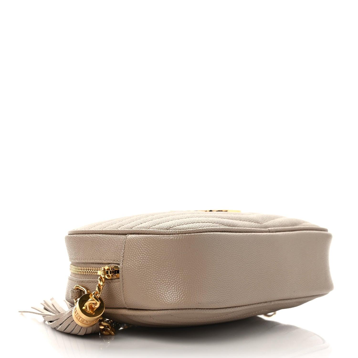 Saint Laurent Grain De Poudre Matelasse Monogram Mini Lou Camera Bag Dark Beige 4 of 11