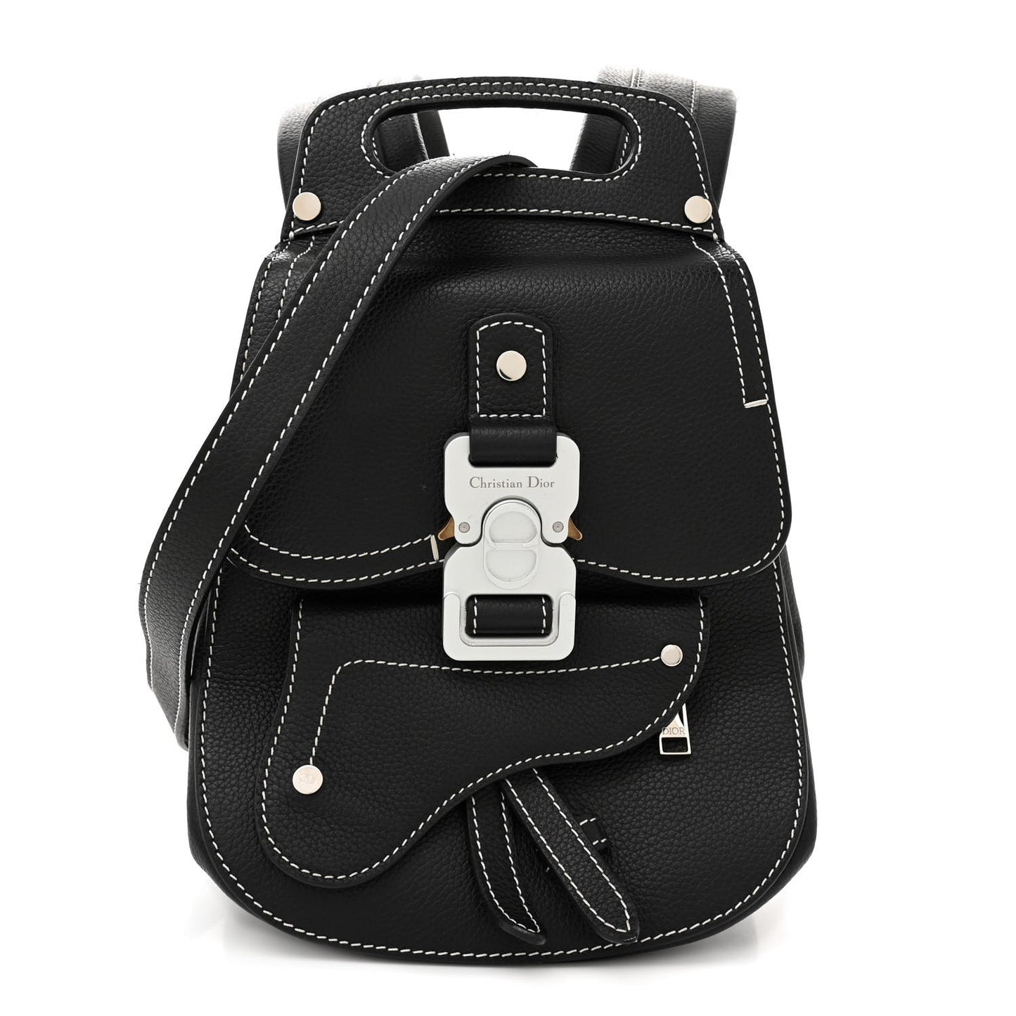 Grained Calfskin Mini Gallop Backpack Black