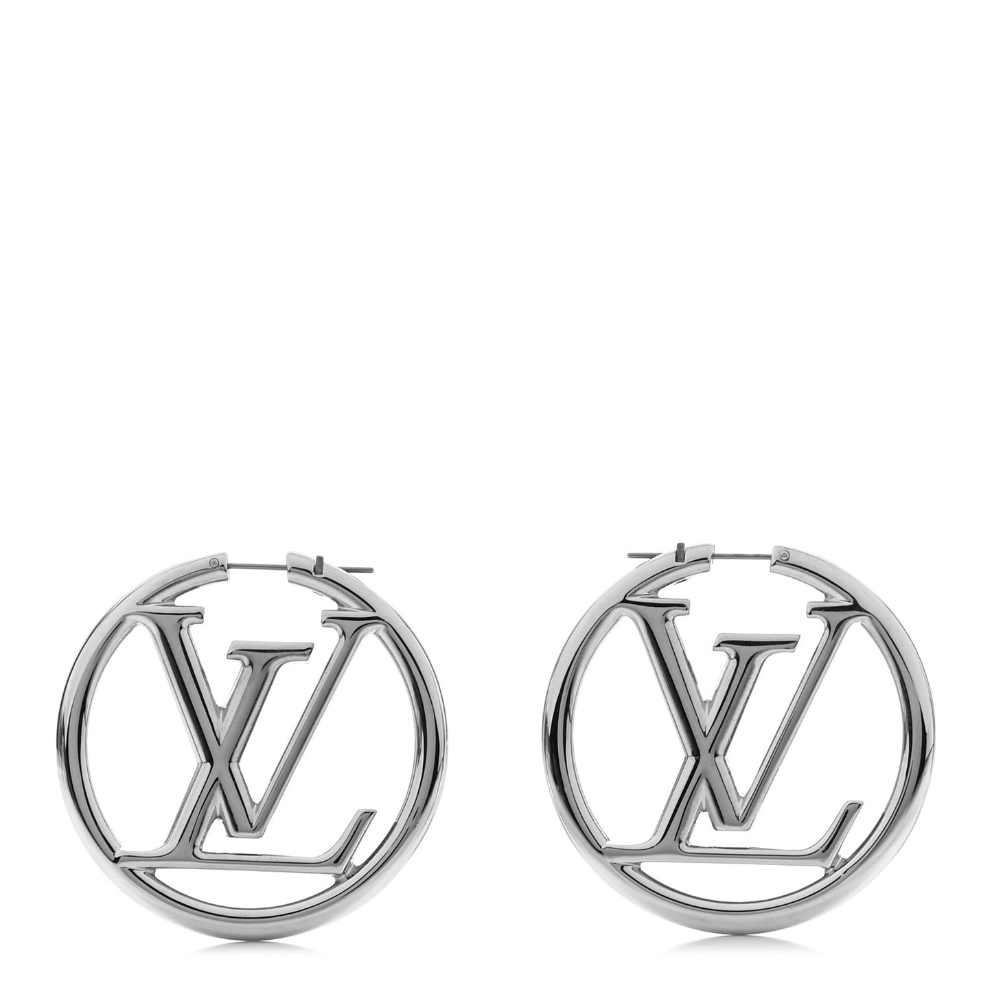 Palladium Louise Hoop Earrings Silver