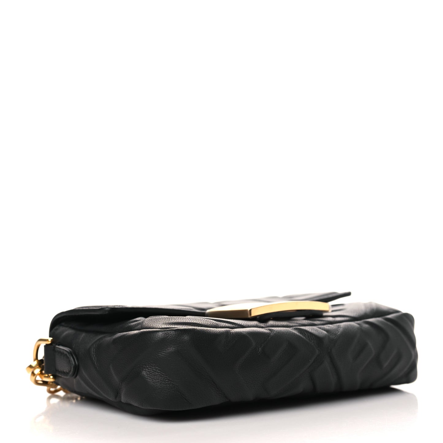 Nappa FF 1974 Embossed Mini Baguette Black
