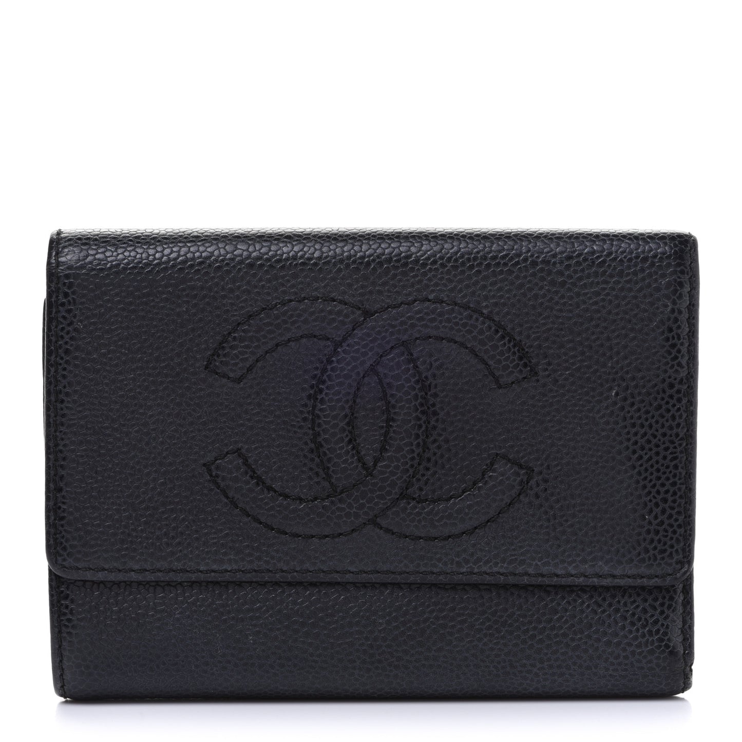 Caviar Timeless CC Compact Wallet Black