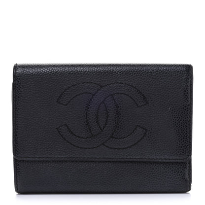 Chanel Caviar Timeless CC Compact Wallet Black 1 of 18
