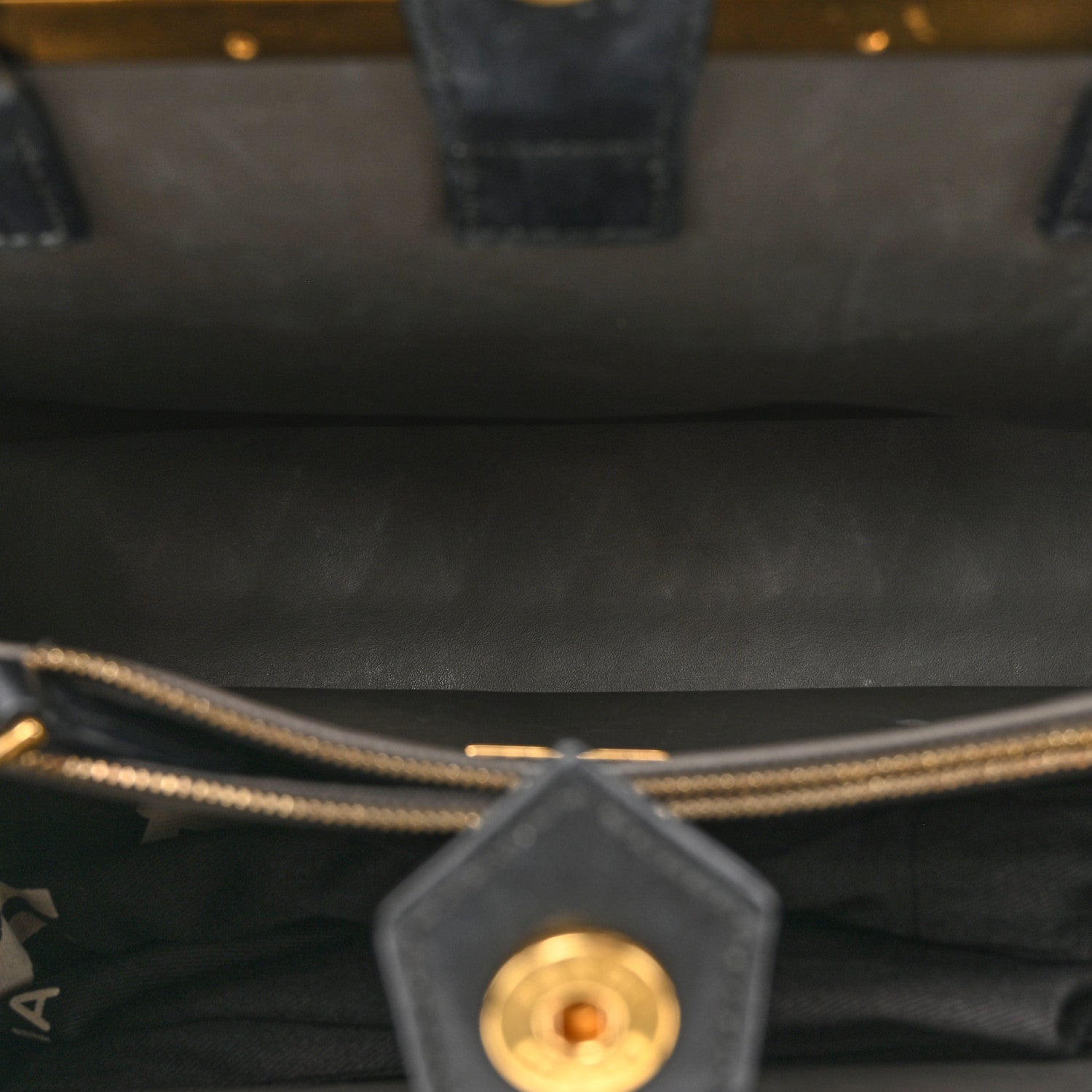 Fendi Vitello Dolce Century Petite 2Jours Tote Black Carbone 5 of 14