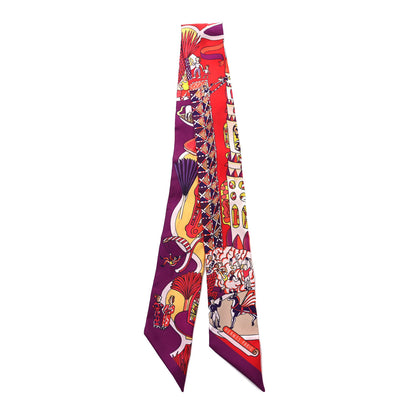 Hermes Silk Exposition Universelle Twilly Rouge Violet Jaune 2 of 4