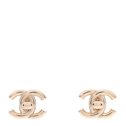 Chanel Metal CC Turnlock Earrings Gold 1 of 5