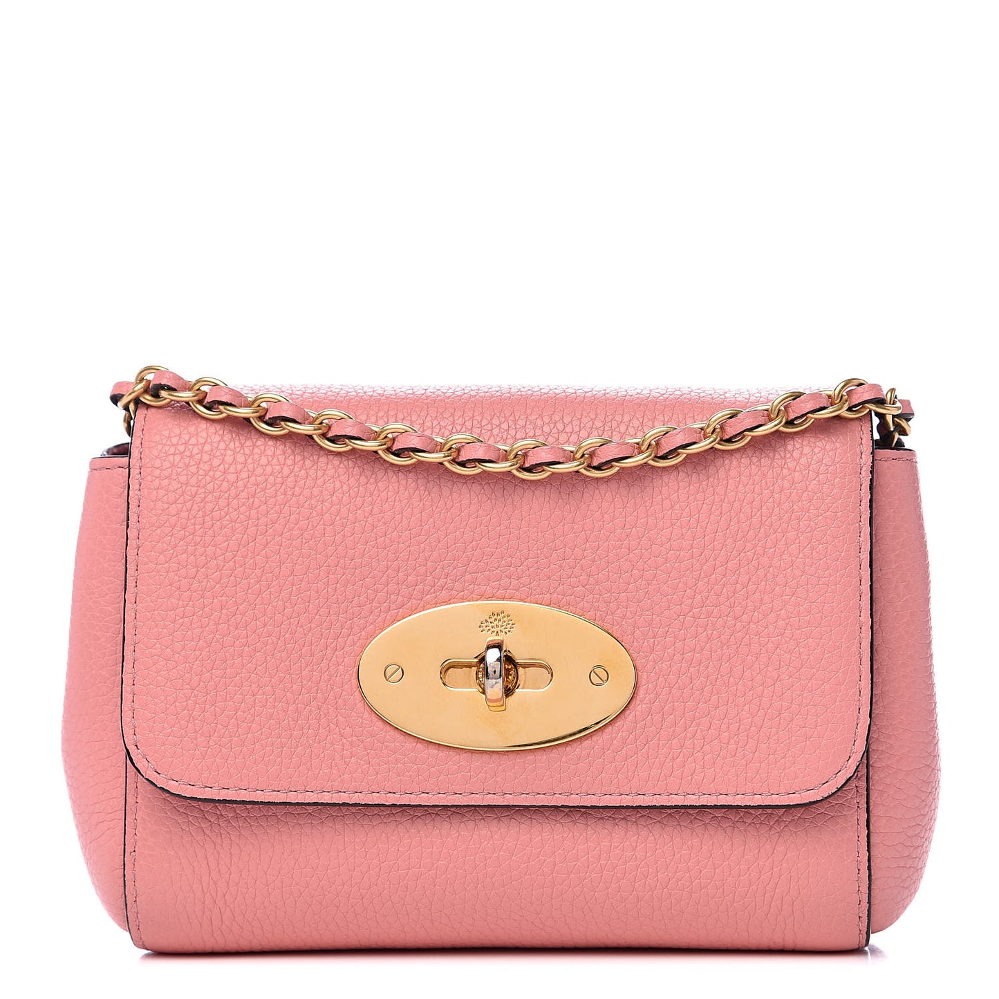 Small Classic Grain Calfskin Mini Lily Macaroon Pink