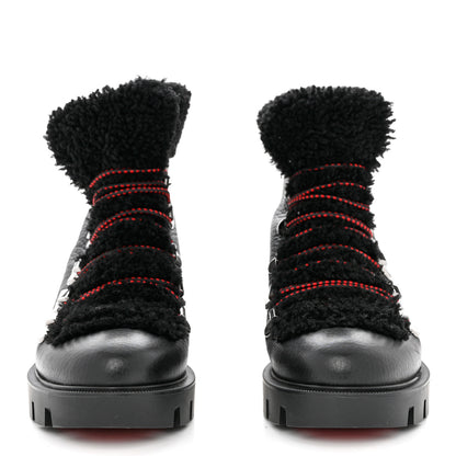 Christian Louboutin Calfskin Shearling Edelvizir Desert Boots 39 Black 2 of 8