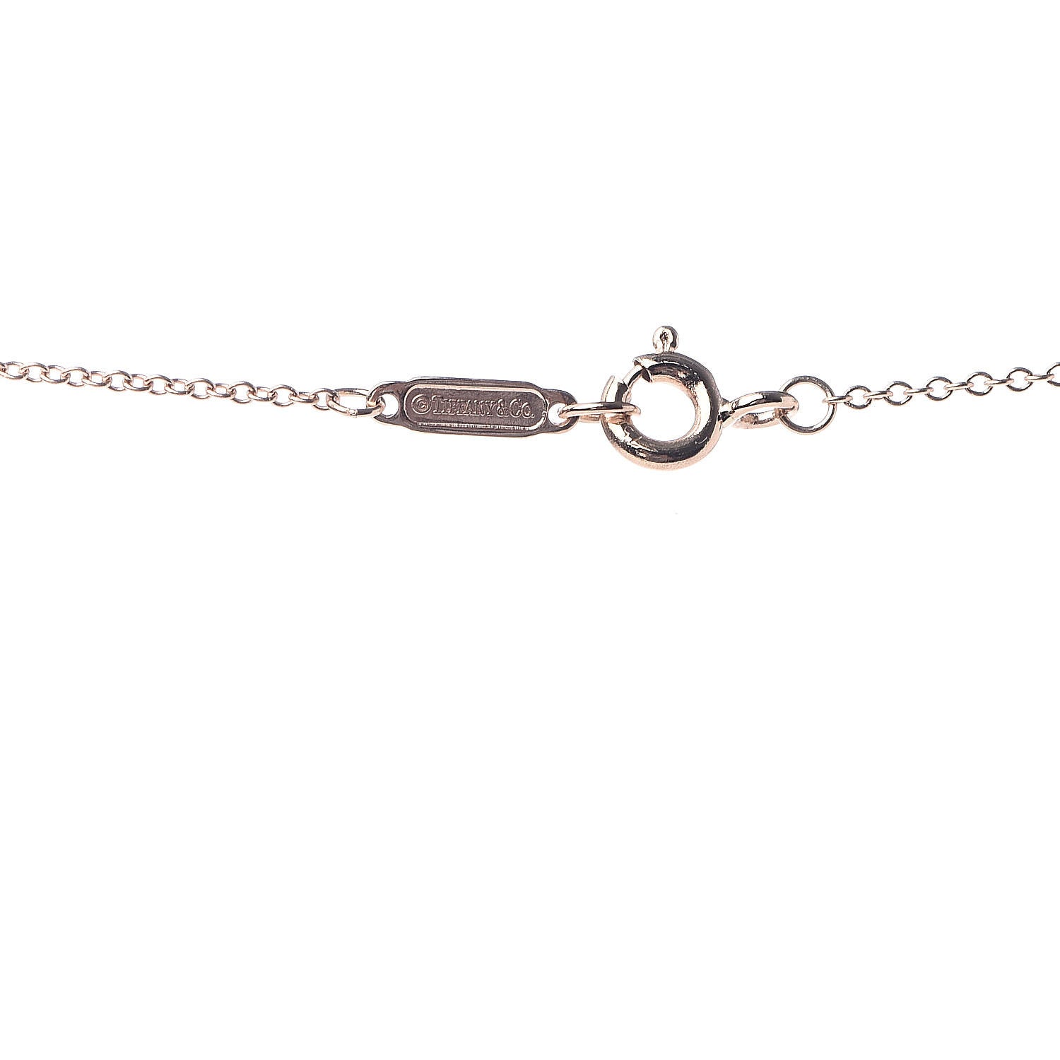 Tiffany 18K Rose Gold Filigree Heart Key Pendant Necklace 6 of 6