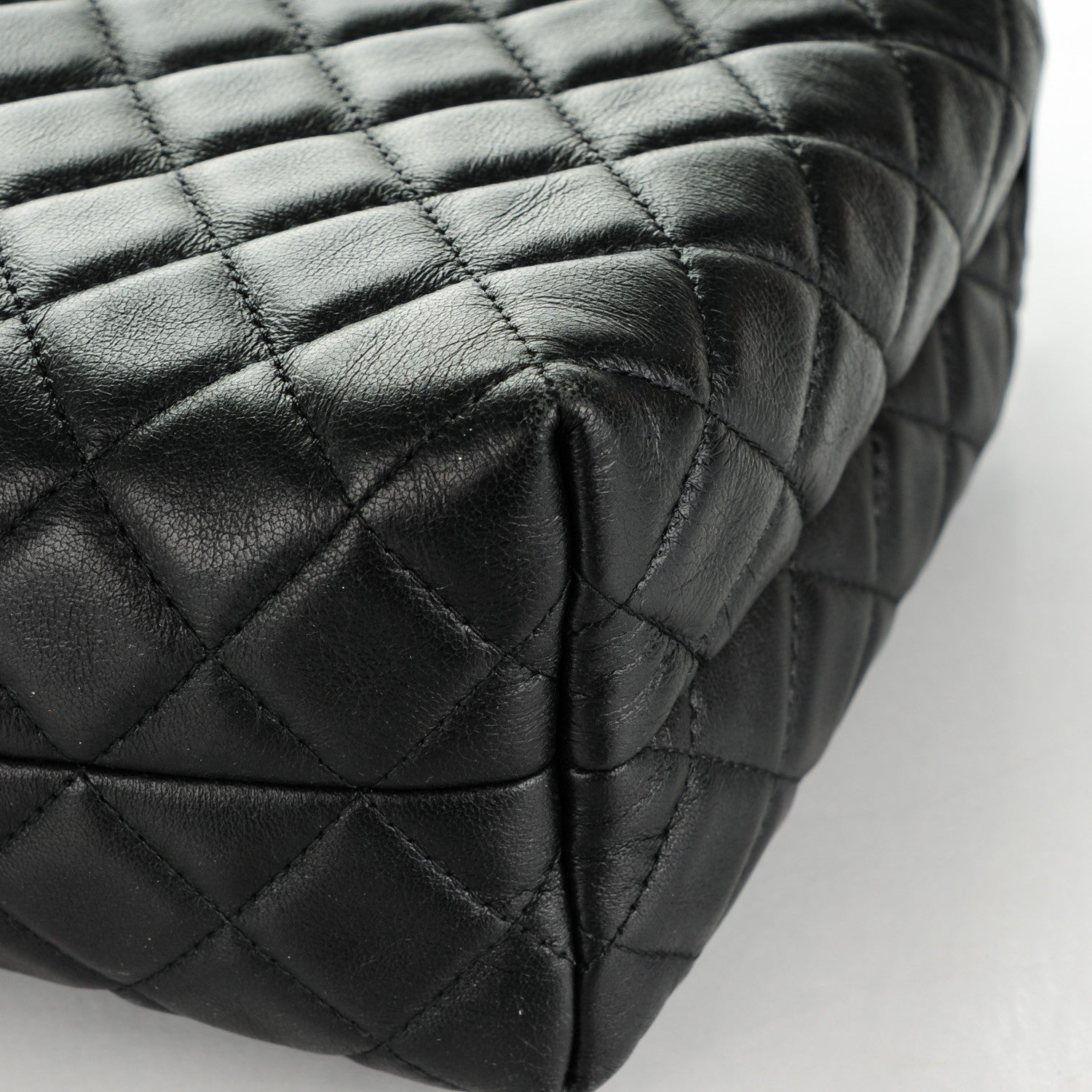 Chanel Lambskin Quilted Large Cosmetic Case Black 8 of 8