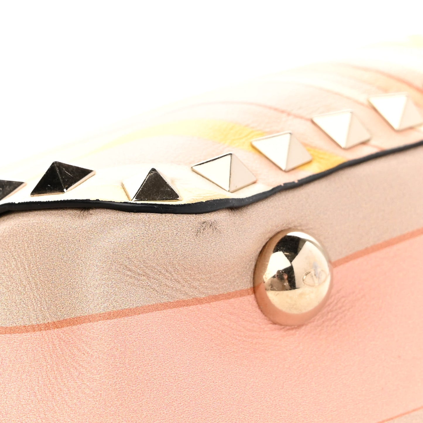 Vitello Native Couture 1975 Mini Rockstud Tote Mandarin Sorbet