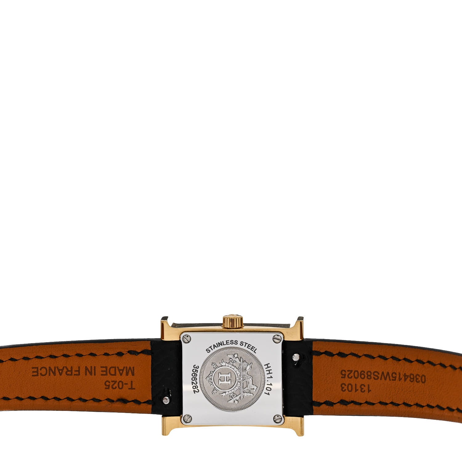 Hermes Stainless Steel Epsom 17.2mm Heure H Hour Quartz Watch Noir 4 of 5