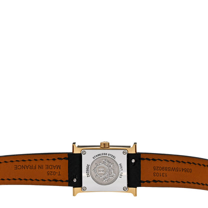Hermes Stainless Steel Epsom 17.2mm Heure H Hour Quartz Watch Noir 4 of 5