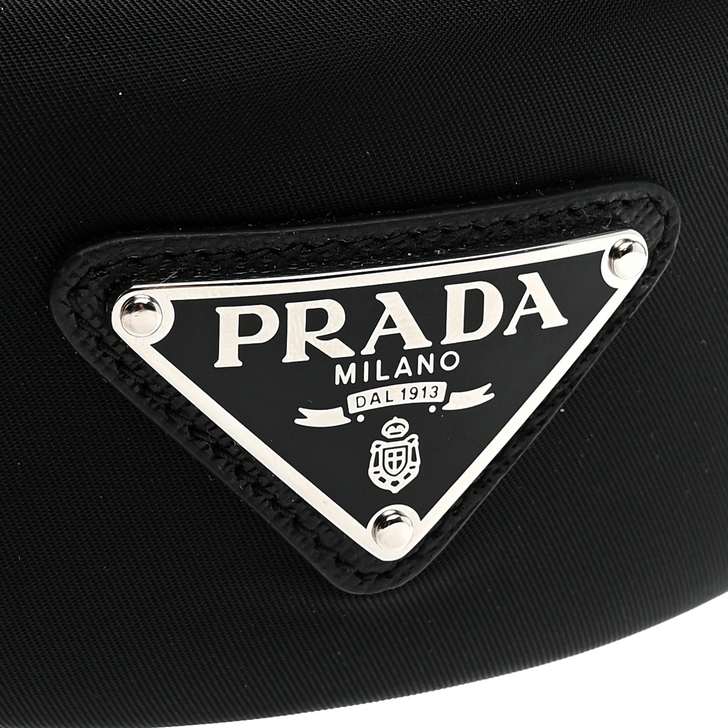 Prada Re-Nylon Metal Triangle Logo Headband Black 4 of 6