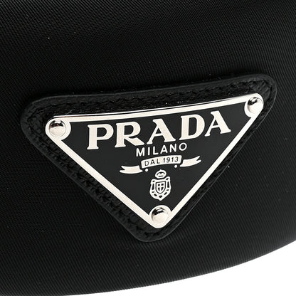 Prada Re-Nylon Metal Triangle Logo Headband Black 4 of 6