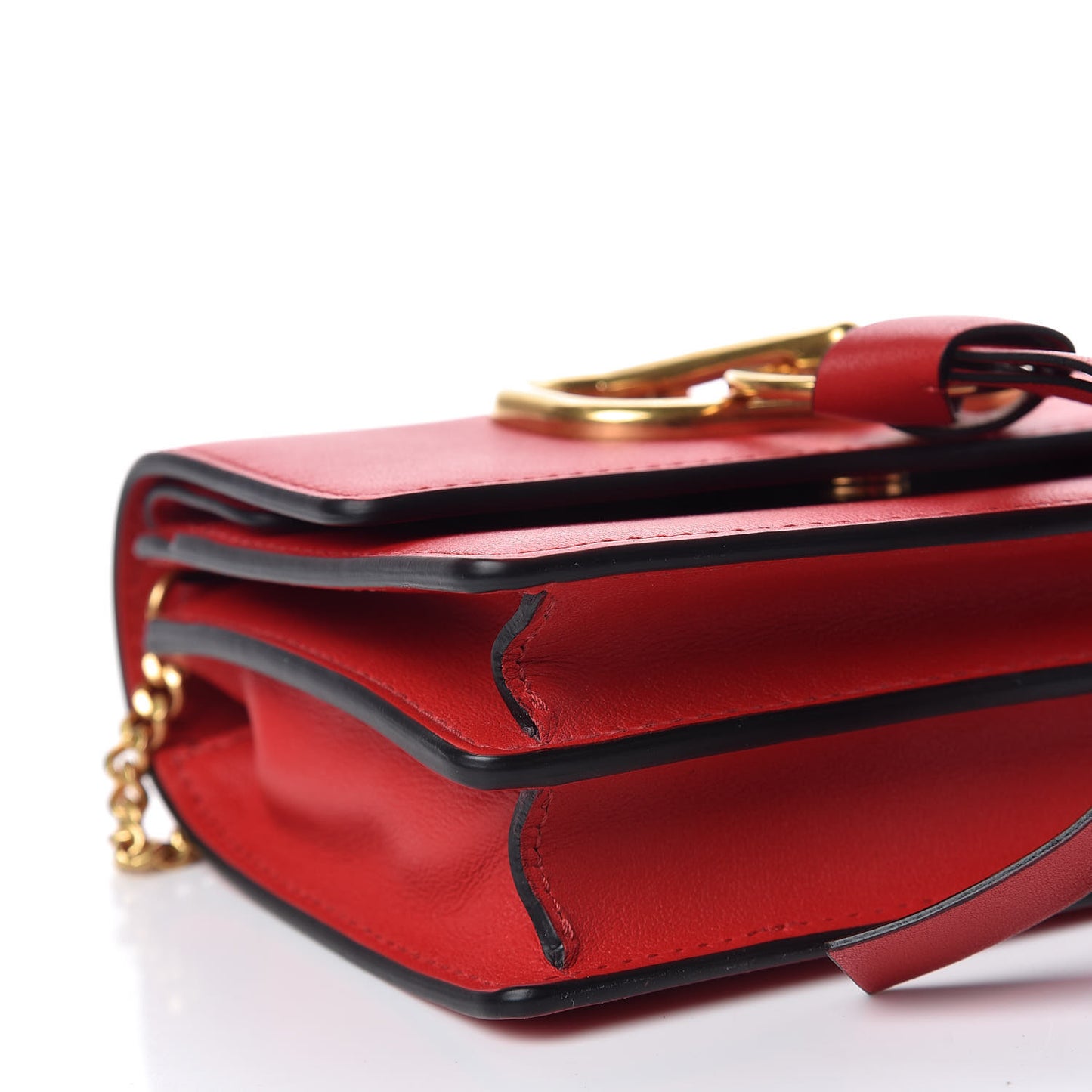 Smooth Calfskin Mini Vring Crossbody Bag Rouge Pur