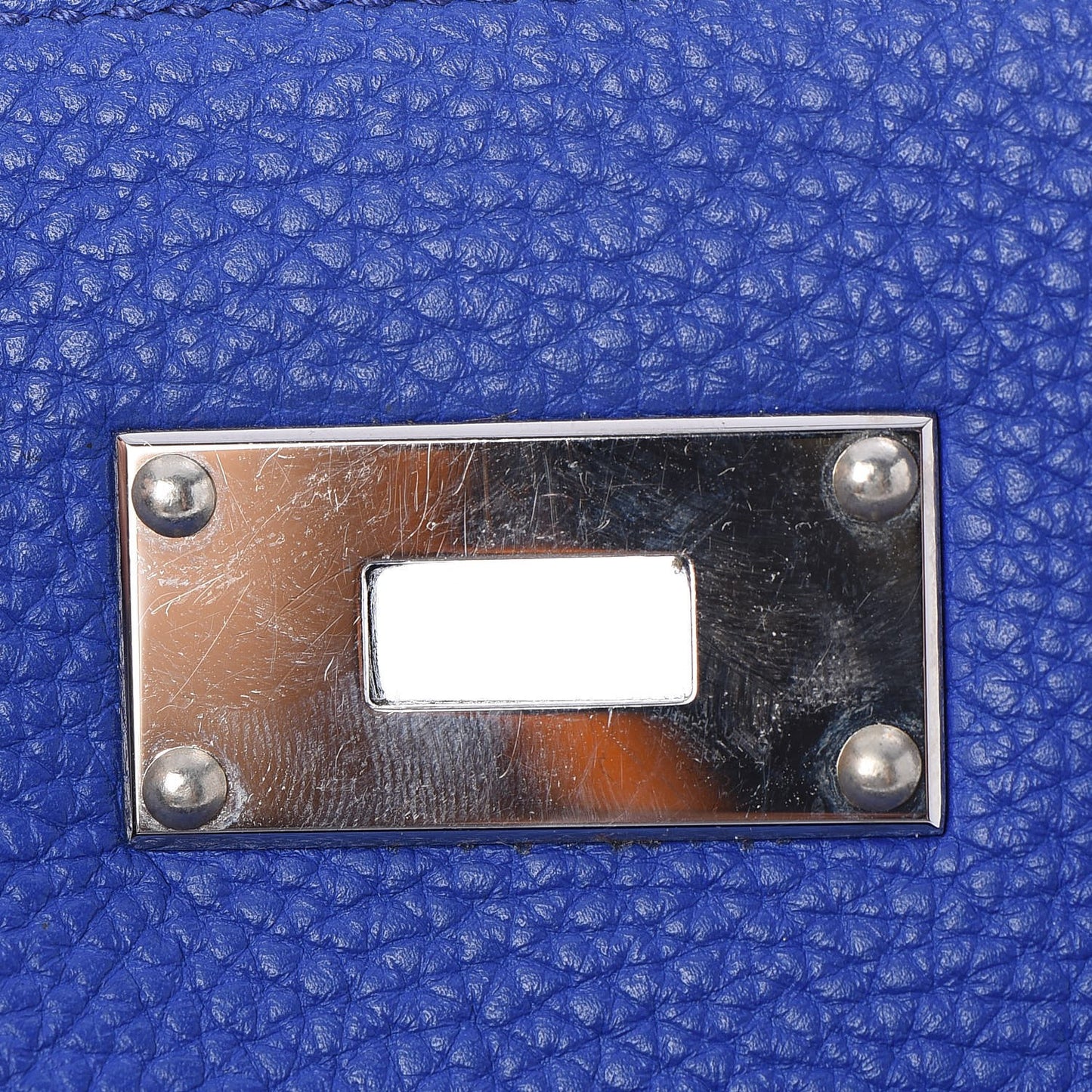 Taurillon Clemence Shoulder Kelly 40 Bleu Electrique