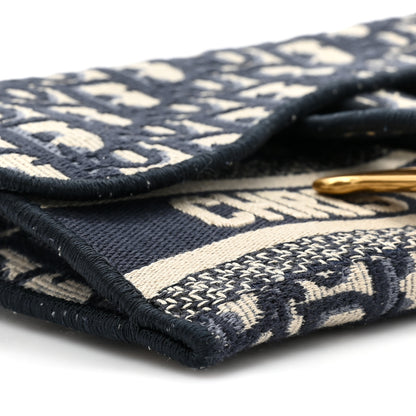 Christian Dior Oblique Slim Saddle Pouch Blue 8 of 9