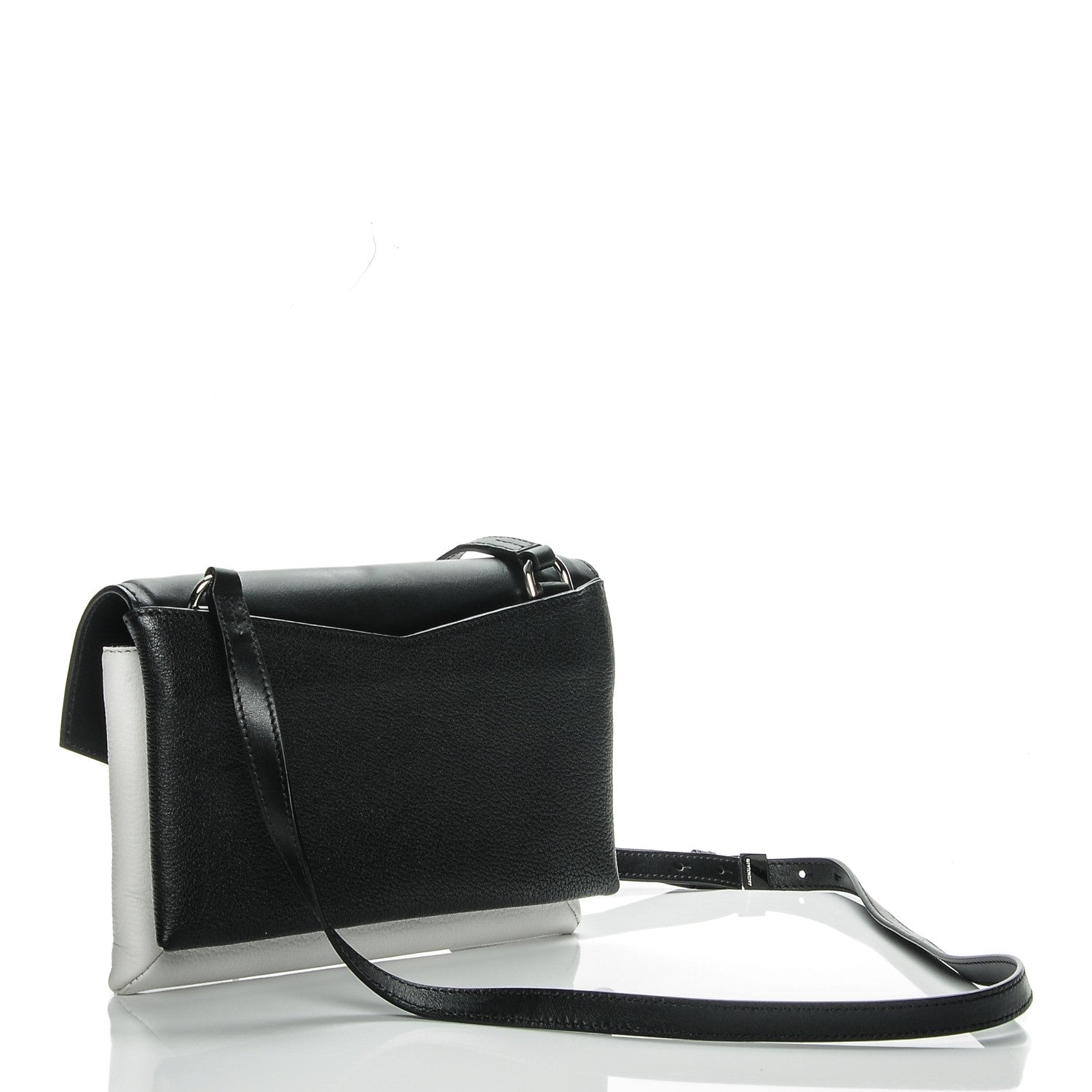 Givenchy Calfskin Duetto Crossbody Bag White Black 3 of 6