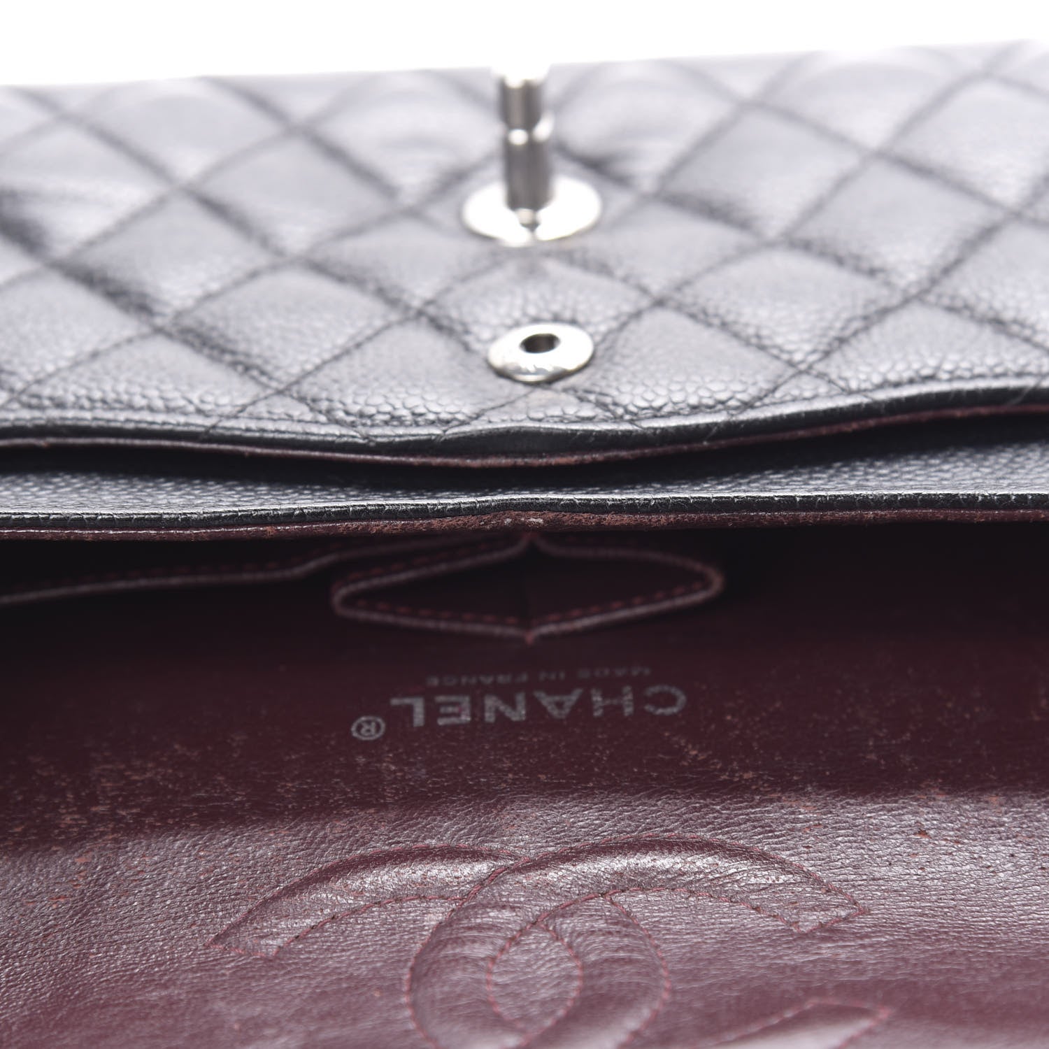 Chanel Caviar Quilted Medium Double Flap Black 16 of 23