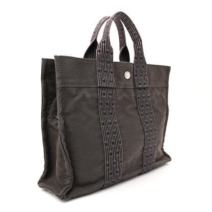 Hermes Canvas Herline PM Tote Grey 3 of 12
