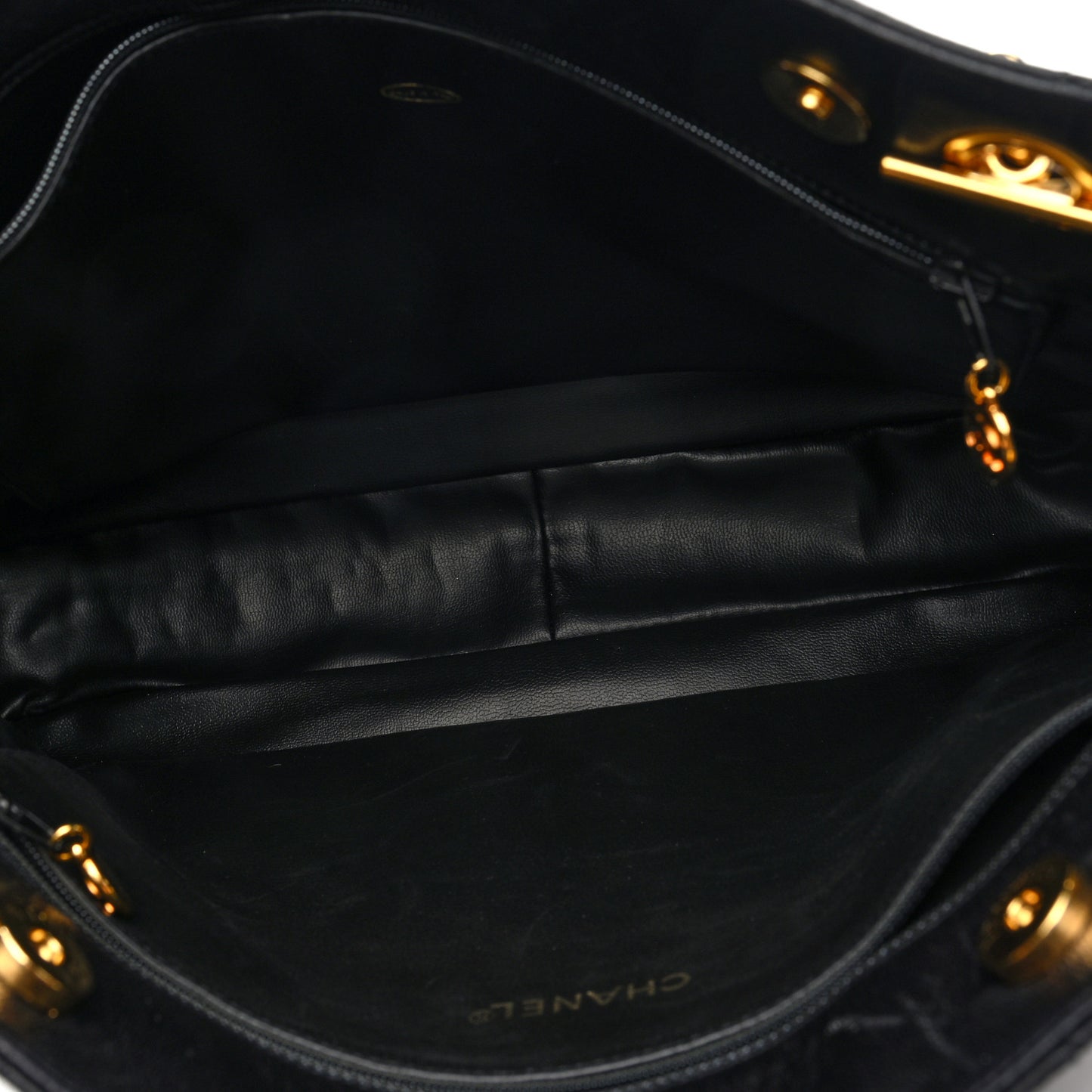 Lambskin Quilted Shoulder Bag Black