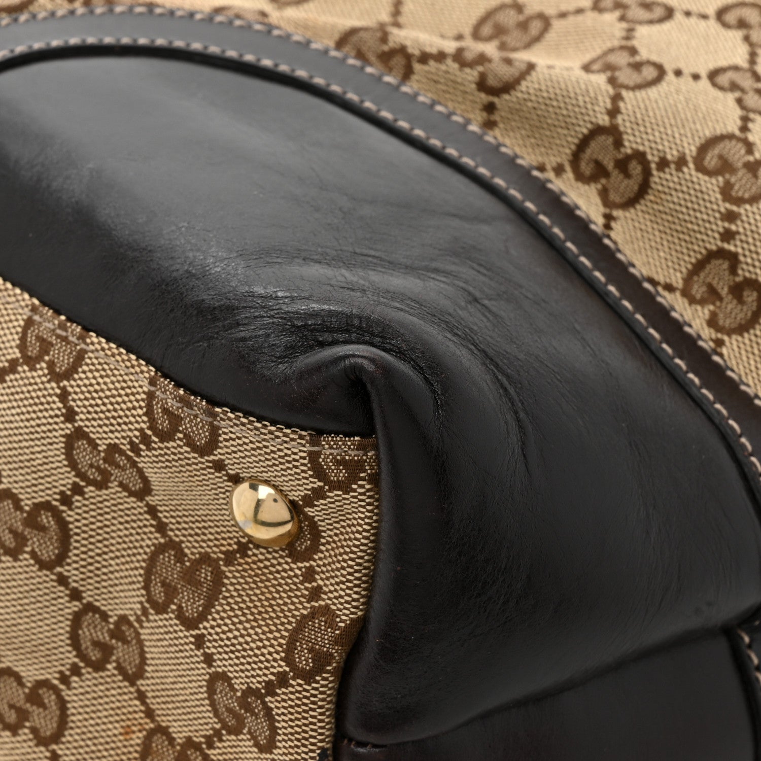 Gucci Monogram Medium Horsebit Tassel Shoulder Bag Dark Beige 11 of 11