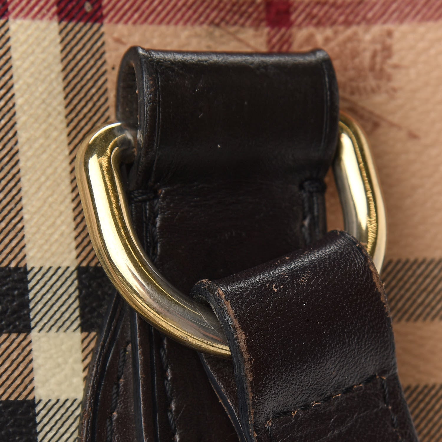 Burberry Haymarket Check Medium Regent Tote Chocolate 9 of 11