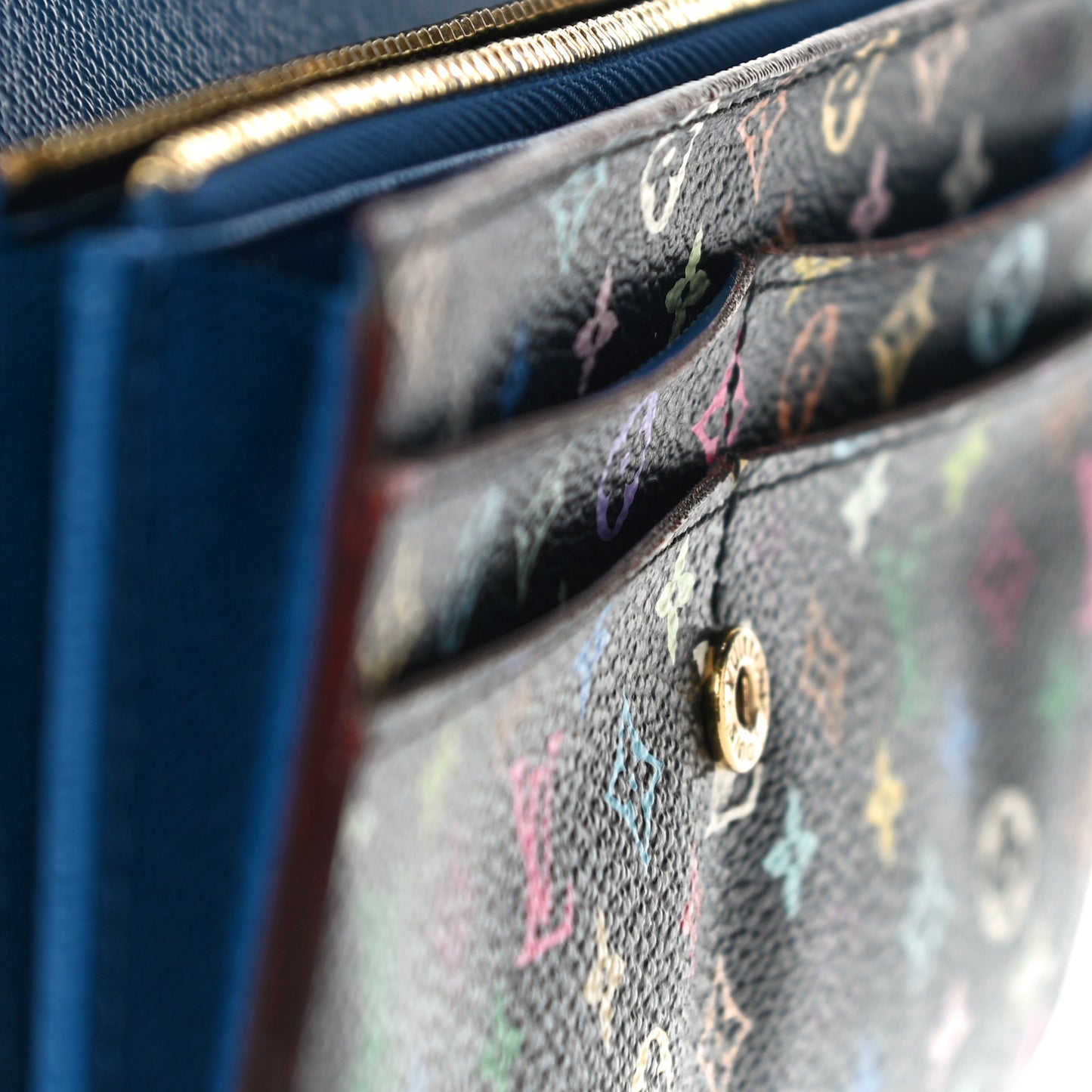 Monogram Multicolor Sarah Wallet Black Bleuet