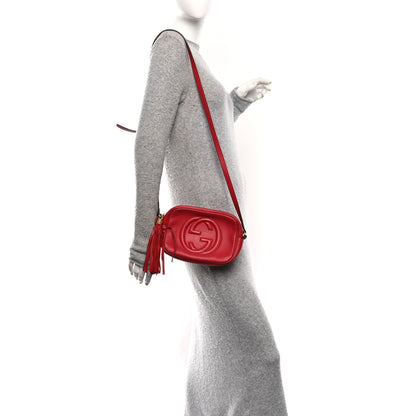 Gucci Pebbled Calfskin Small Soho Disco Bag Tabasco Red 2 of 10