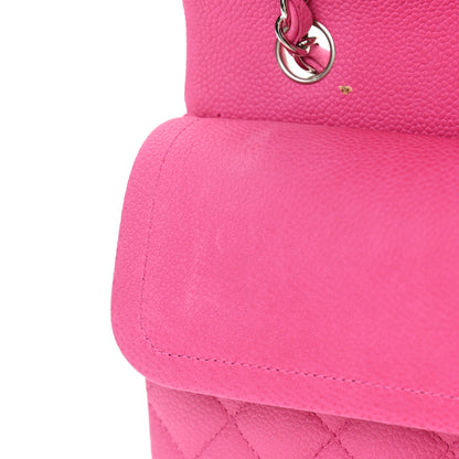Chanel Iridescent Caviar Quilted Medium Double Flap Pink 11 of 14