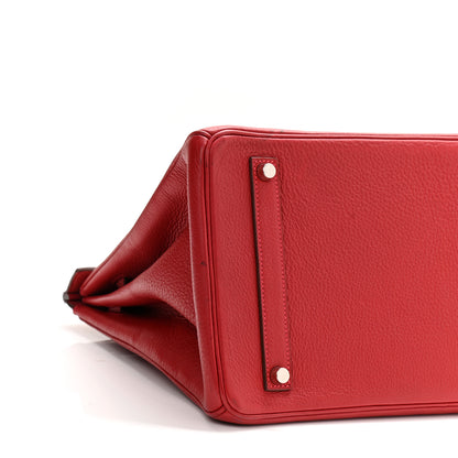 Hermes Taurillon Clemence Birkin 35 Rouge Vif 8 of 17