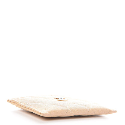 Chanel Iridescent Caviar Quilted Card Holder Beige 4 of 11