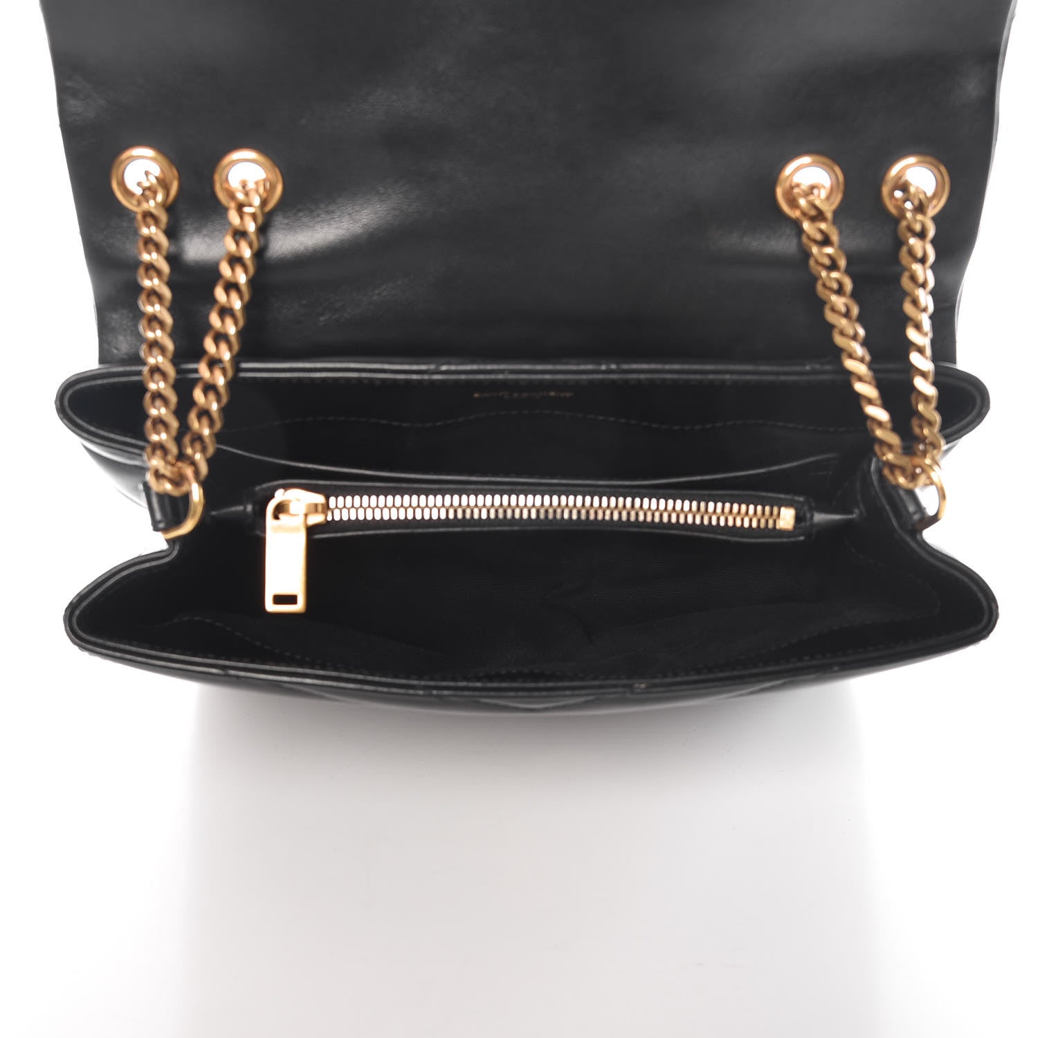 Saint Laurent Calfskin Y Quilted Monogram Small Loulou Chain Satchel Black 5 of 11