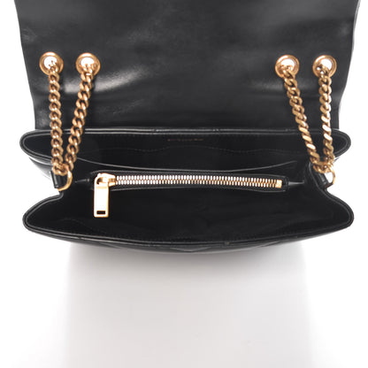 Saint Laurent Calfskin Y Quilted Monogram Small Loulou Chain Satchel Black 5 of 11