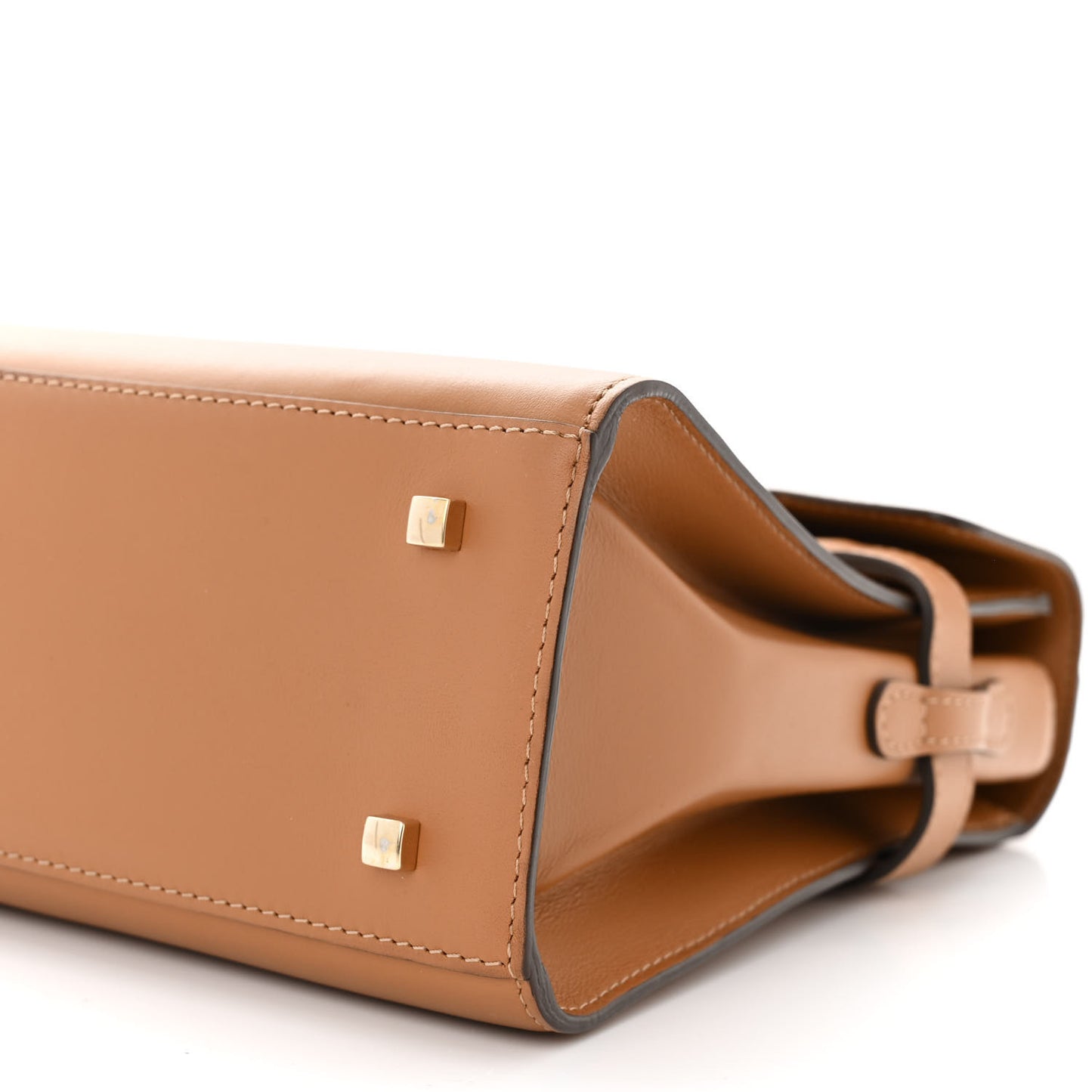 Calfskin MM Tempete Satchel Camel