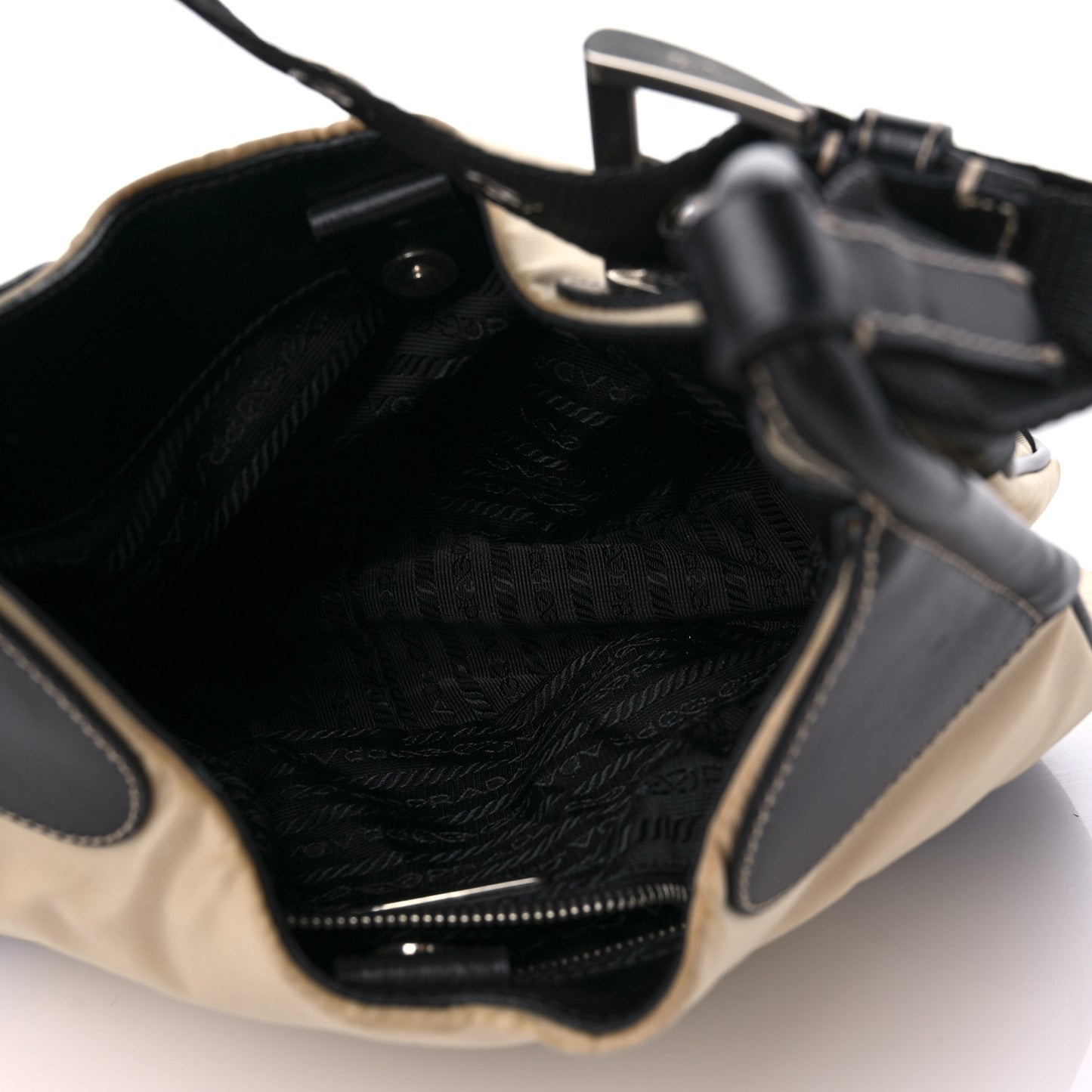 Tessuto Nylon Hobo Beige