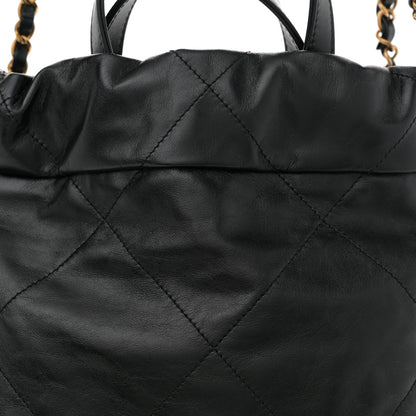 Chanel Shiny Calfskin Quilted Chanel 22 Backpack Black 8 of 10