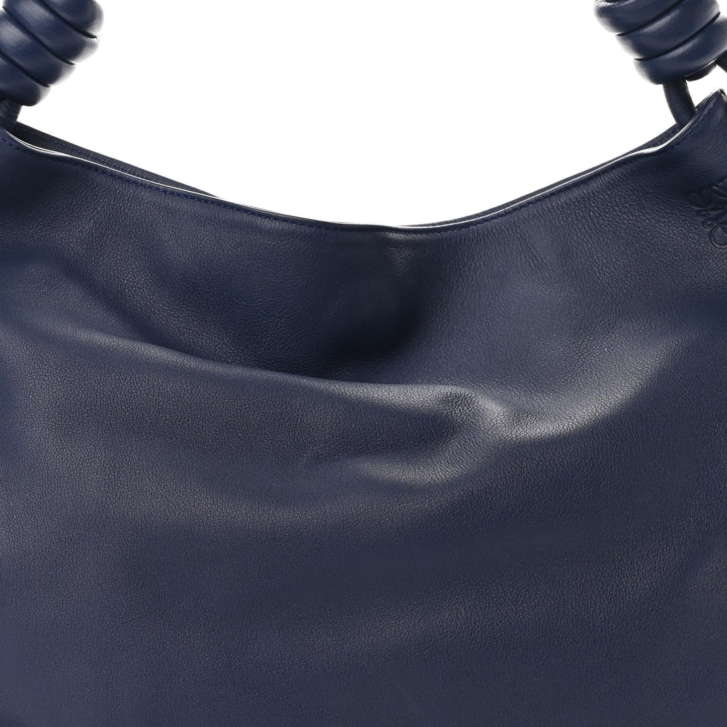 Calfskin Small Flamenco Knot Hobo Navy