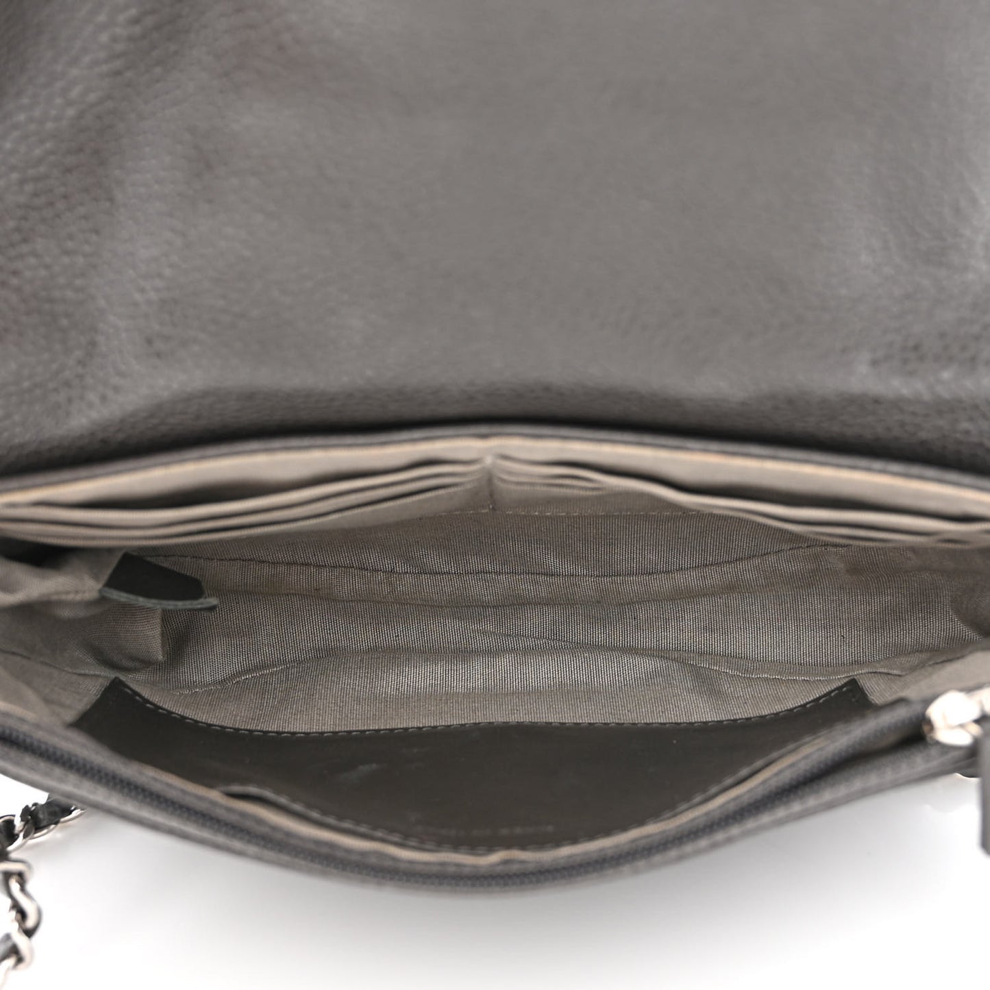 Caviar Half Moon Wallet On Chain WOC Dark Grey