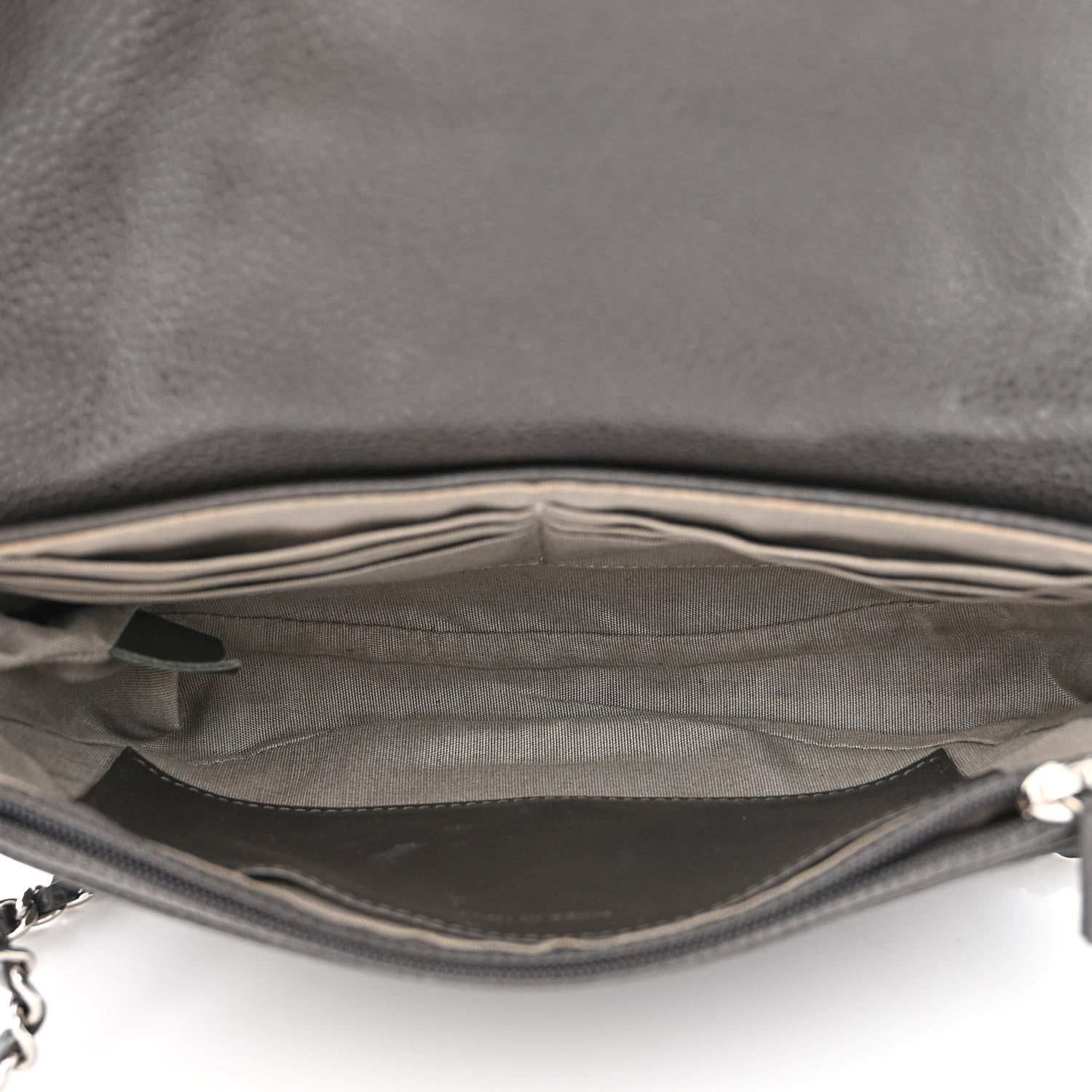 Chanel Caviar Half Moon Wallet On Chain WOC Dark Grey 5 of 11