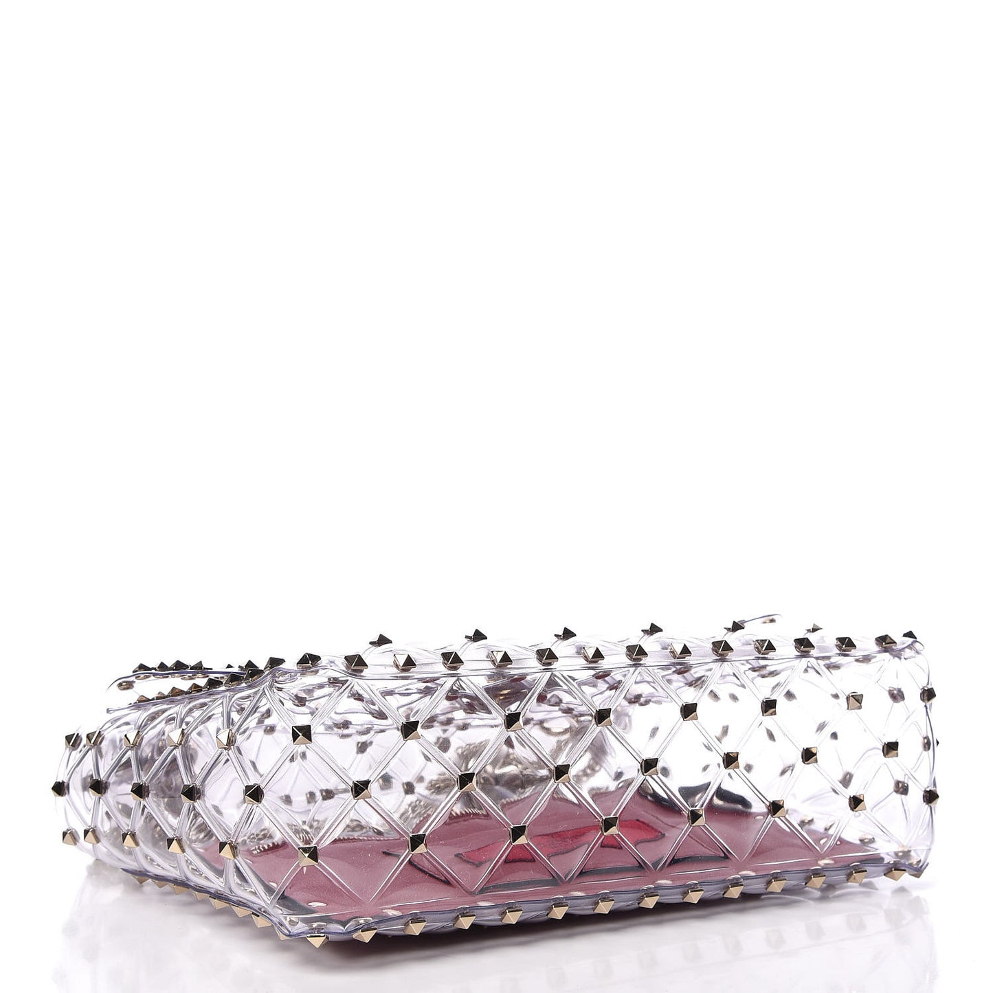PVC Medium Rockstud Spike Shoulder Bag